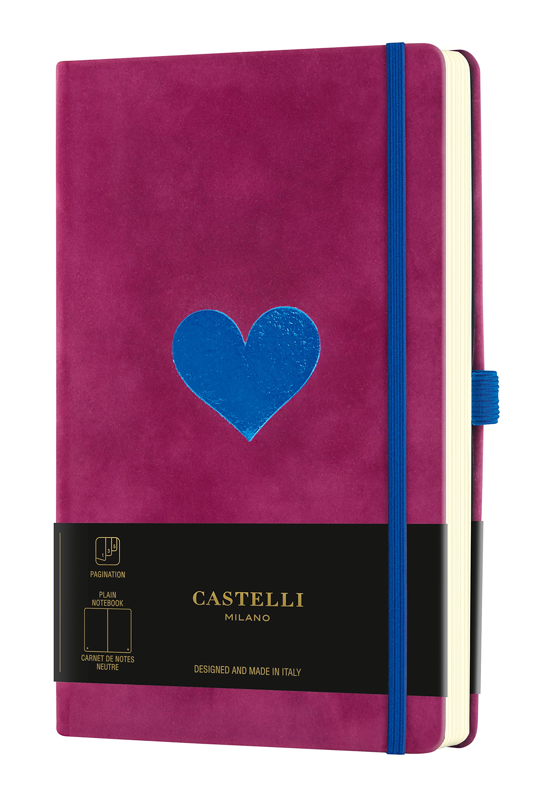 CARNET VELLUTO Grand Format UNI Heart, Medium