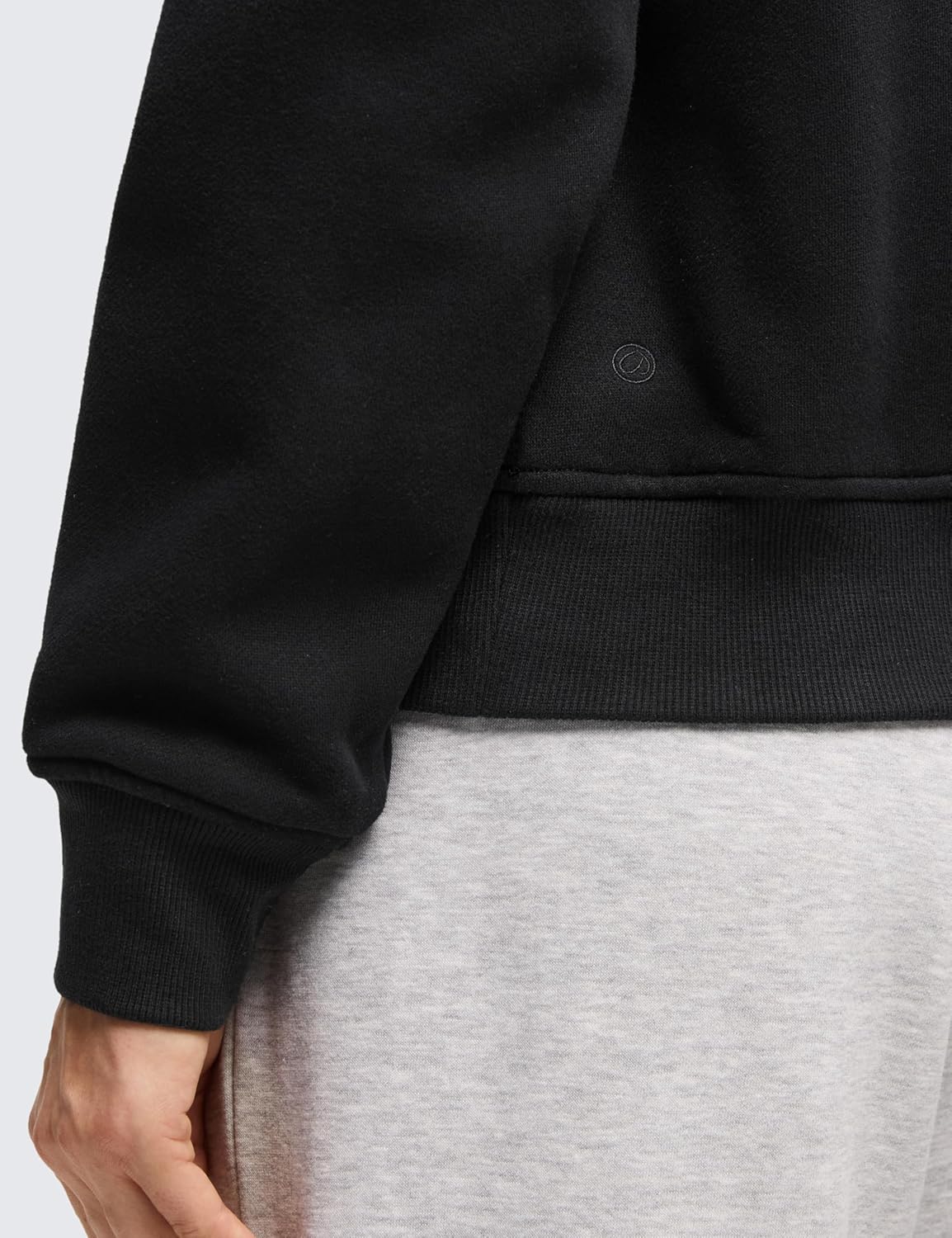 CRZ YOGA Cotton Fleece Lined Half Zip Sweatshirt for Women - Pullover Funnel Neck Workout Casual Sweat Shirts with Pocket - Image 6