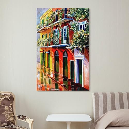 Miniatura 7 de THAELY Diane Millsap - Lienzo impreso con diseño de Dacian French Quarter Sunshine para decoración de pared de granja, póster artístico para