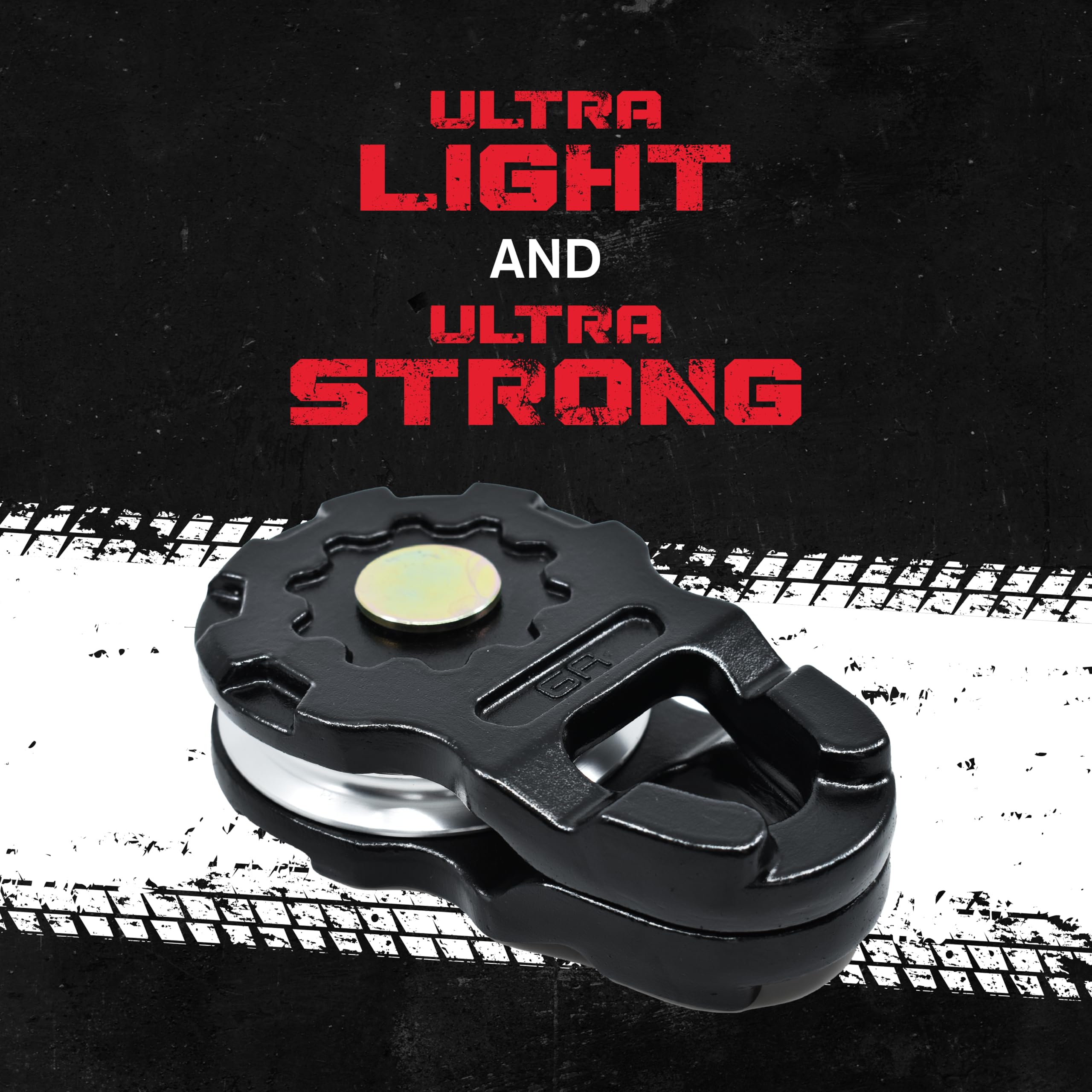 Snapklik.com : GearAmerica Ultra Snatch Block Pulley Black, 20T Mbs ...