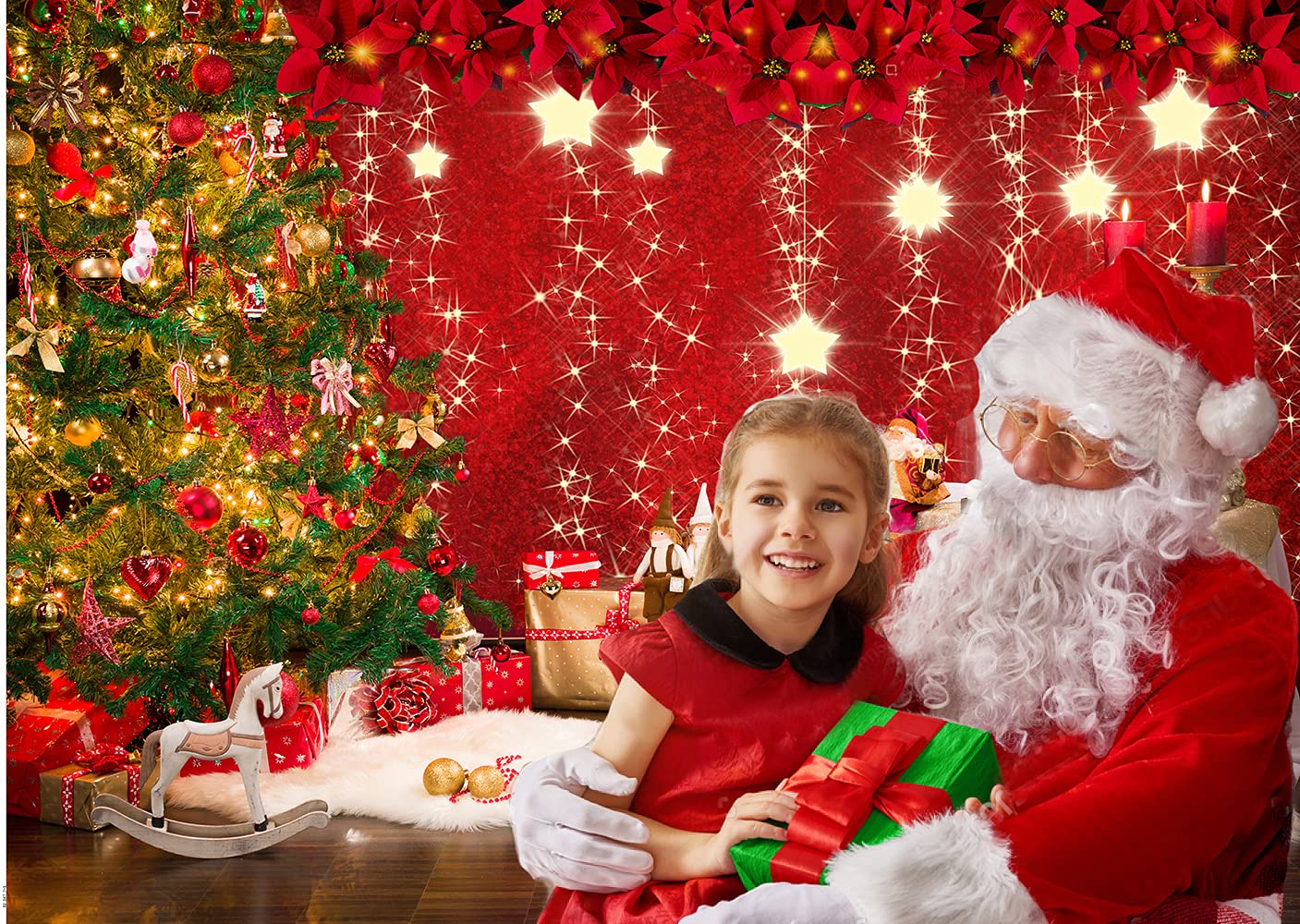 Fundo Natal Aumeko 2.1x1.5m - Candyland Pirulito Hortelã