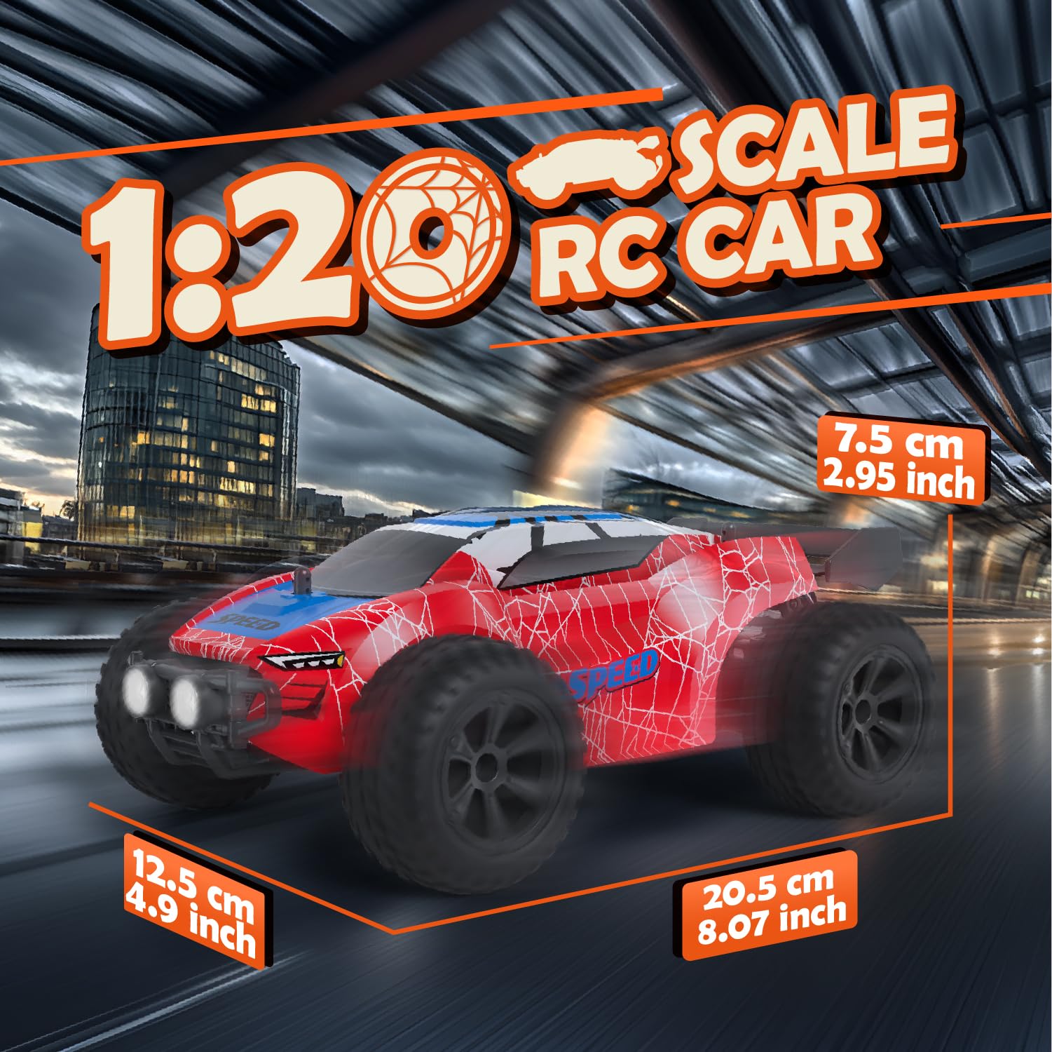 Kizeefun Auto telecomandata, auto RC per 3 4 5 6 7 8 9 anni giochi bambini toy, 2,4 GHz off-road RC crawler 70 minuti di tempo di gioco (2 batterie gratis), regalo di compleanno per ragazzi e ragazze