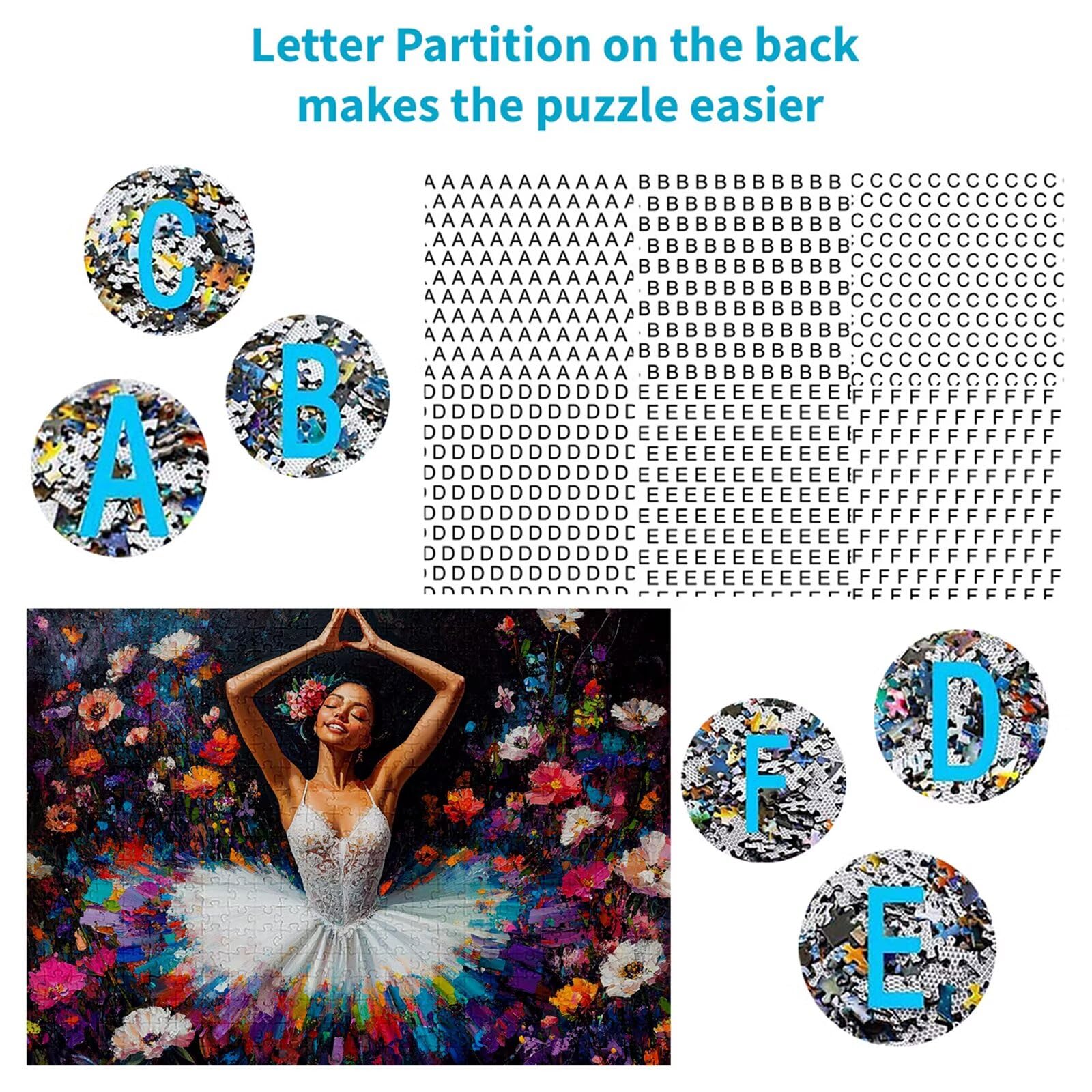 Puzzle 3000 elementów kwiaty puzzle dla dorosłych 122 x 81 cm Unikalne rzemiosło klasyczne drewniane układanka 3D do rodzinnych gier aktywnych, układanka do samodzielnego wykonania nawet do