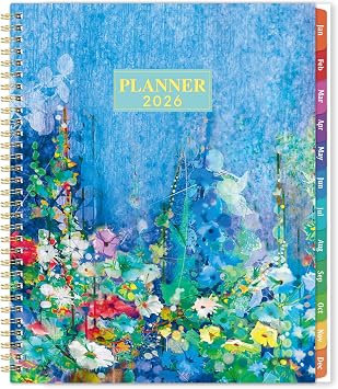 2026 Planner - 9" x 11", 2026 Planner Weekly & Monthly, JAN.2026 - DEC.2026, 2026 Calendar with Sturdy Cover, Premium Paper, Twin-wire Binding, Monthly Tabs