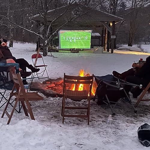 Miniatura 2 de Pantalla de proyección de 60 a 300 pulgadas, pantalla de cine lavable de 2 caras para exteriores, pantalla de cine 43 HD 4K plegable, sin arrugas,