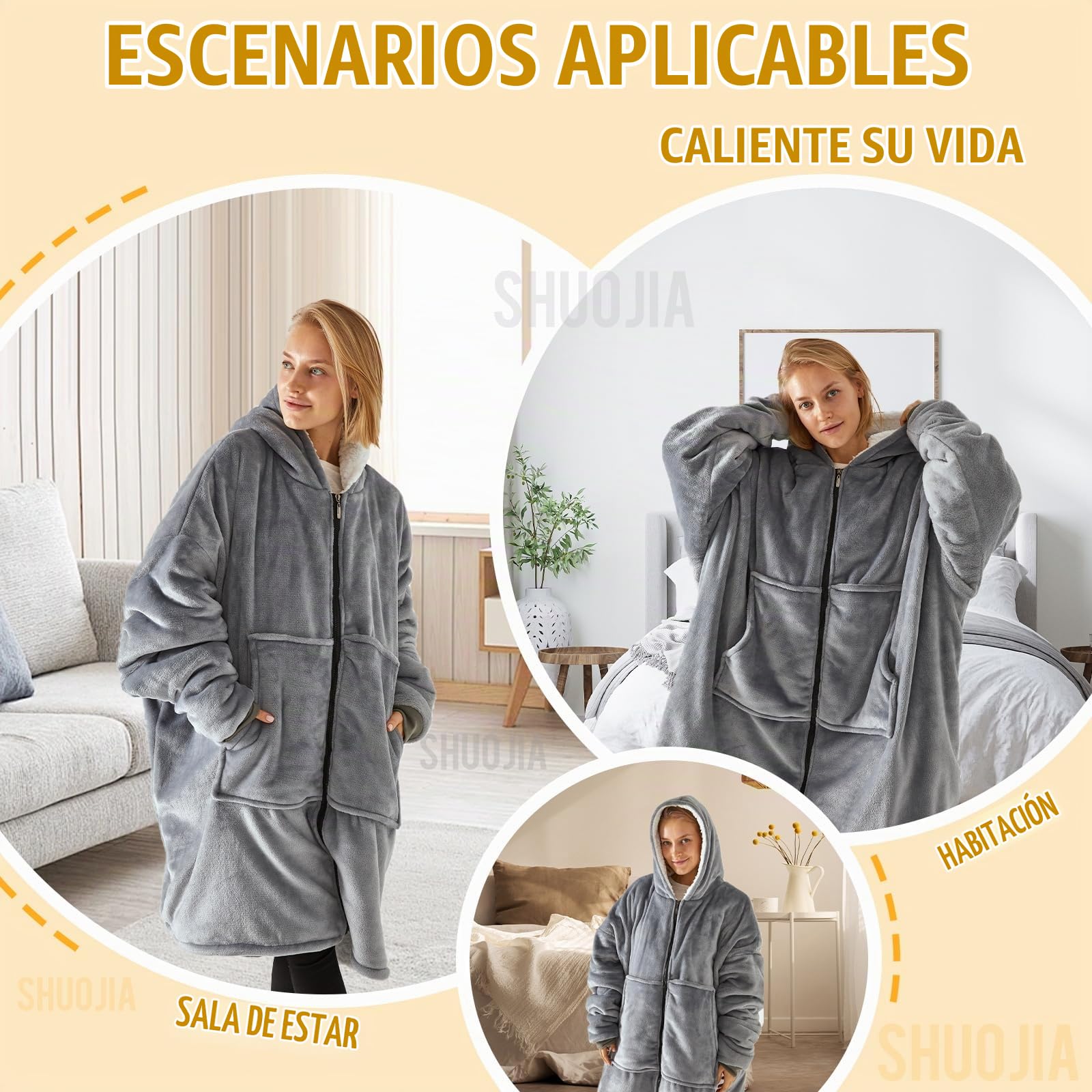 Sudadera Manta Mujer - Sudadera con Capucha Manta Hombres Y Mujeres Talla Grande Sherpa de Gran Jerse De Televisión tamaño Caliente y Esponjoso Invierno Hoodie De Manga