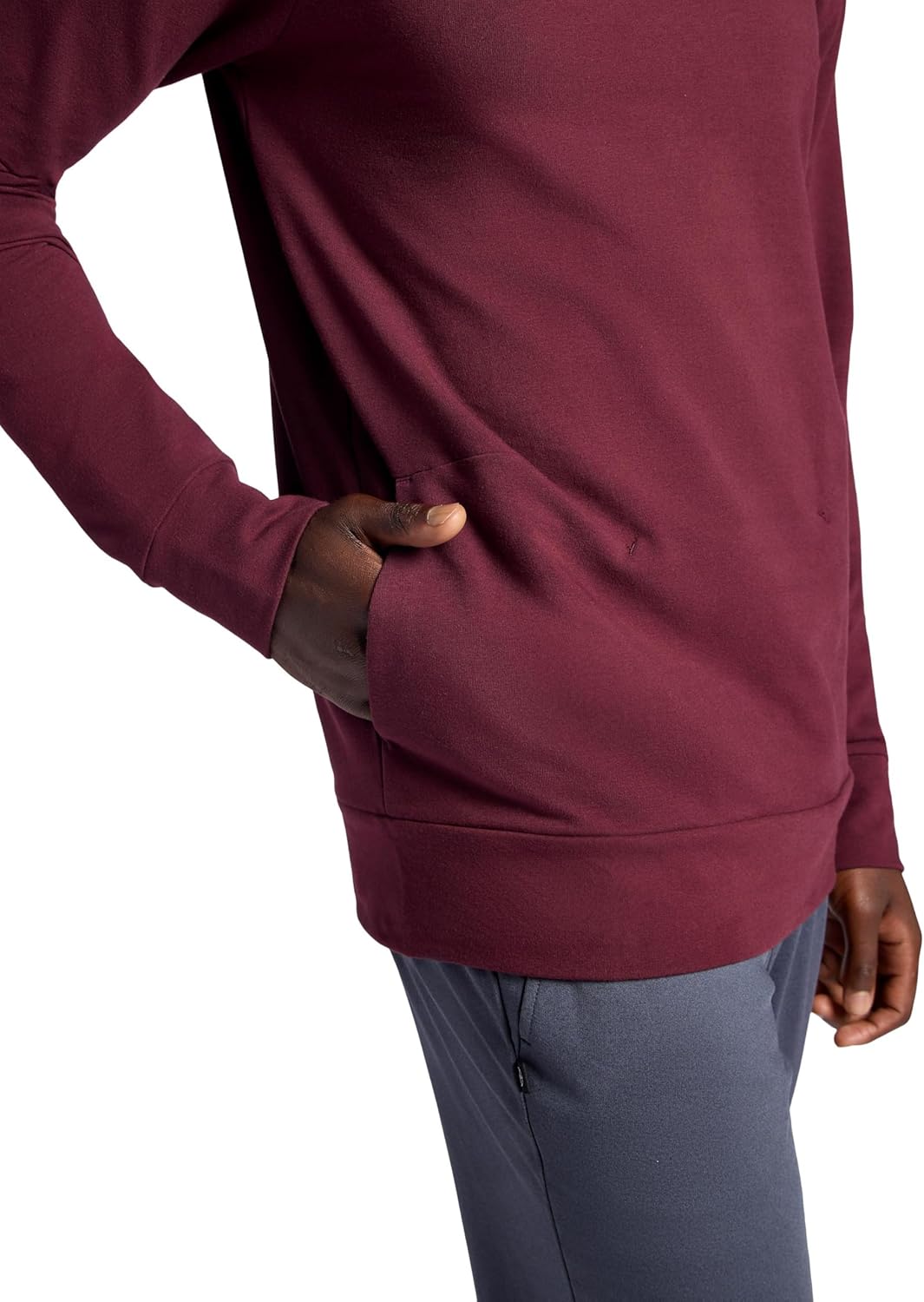 Gaiam Men's Namaste Cowl Neck Hoodie, Standard Fit, Stretch Midweight Terry Material - Image 6