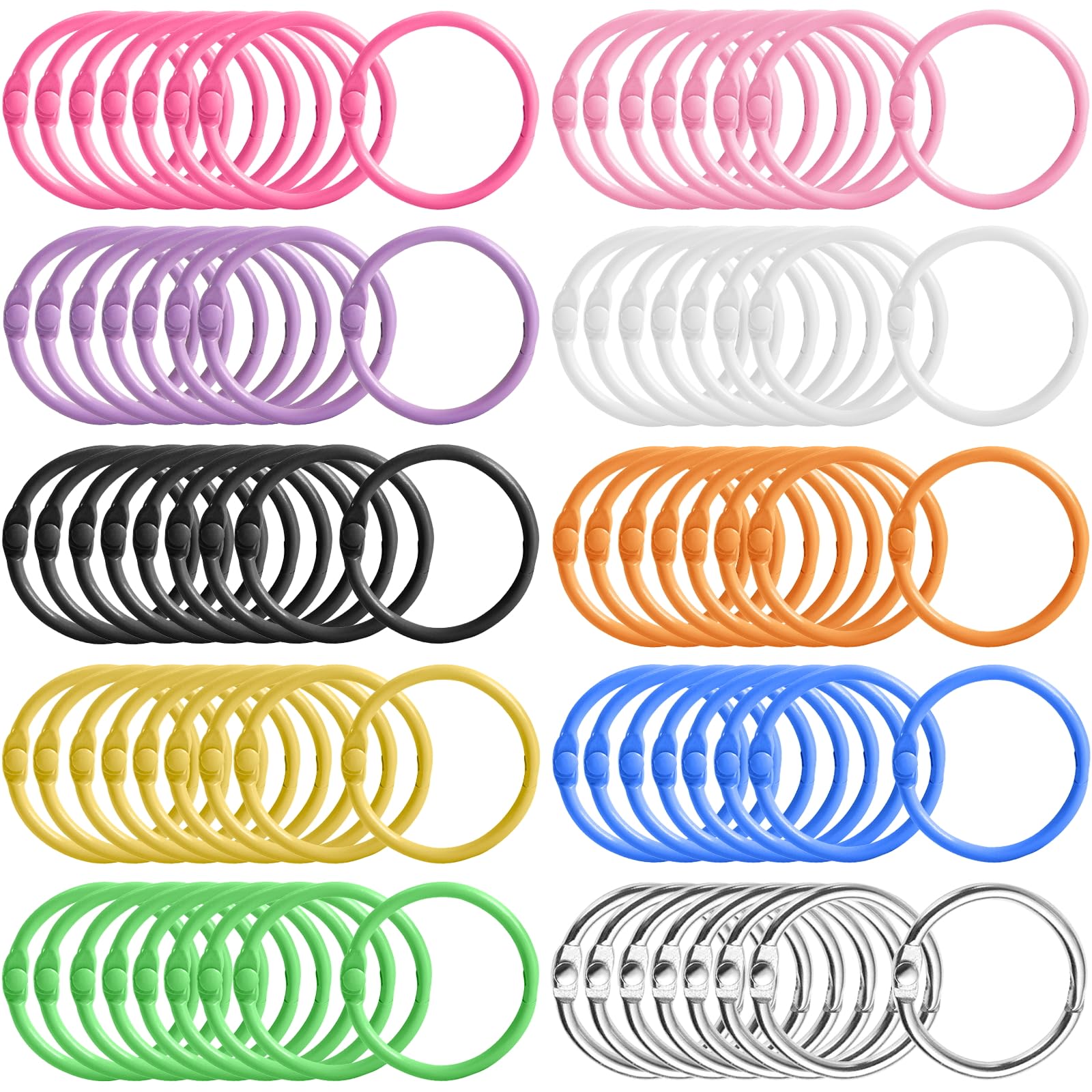 100 Anelli Di Rilegatura In Metallo Da 30mm | Multicolore Per Album, Scrapbooking E Progetti Fai Da Te - Foto 4