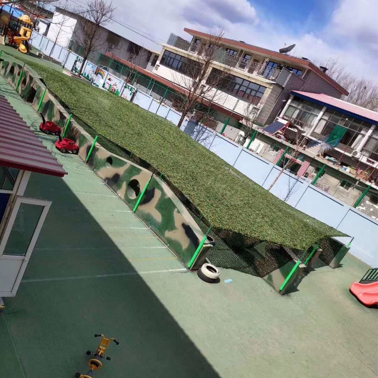 Rete Mimetica Militare - Poliestere Oxford Per Caccia, Campeggio, Giardino (1.5x2m Fino 5x6m)