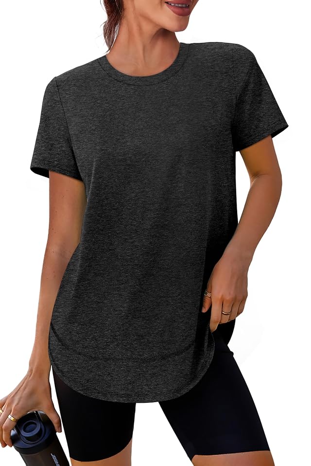 XIEERDUO Womens Workout Tops Short Sleeve Shirts with Sun Protection UPF 50 Quick Dry Outfits for Hiking Running