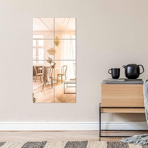 Miniatura 6 de Alisveristime Elegantes espejos cuadrados de vidrio de bronce  Juego de 2  11 x 11 pulgadas  Ideal para centros de mesa de boda y banquetes