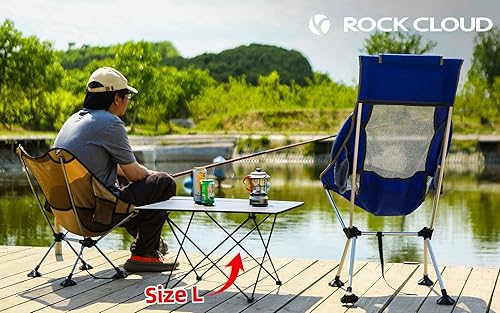 Miniatura 7 de ROCK CLOUD Mesa de campamento portátil de aluminio ultraligera, mesa de playa plegable para camping, senderismo, mochileros, picnic al aire libre,
