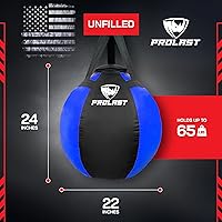 Vista 52 de PROLAST Wrecking Ball Heavy Punching Bag for Adults, Hook and Uppercut, Body Snatcher, Boxing, MMA, Muay Thai, 65 lbs