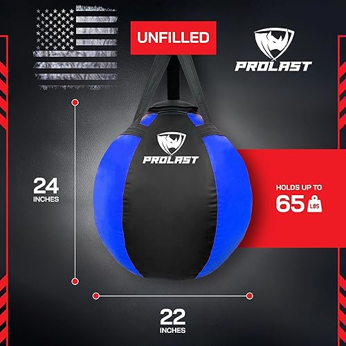 Miniatura 52 de PROLAST Wrecking Ball Heavy Punching Bag for Adults, Hook and Uppercut, Body Snatcher, Boxing, MMA, Muay Thai, 65 lbs