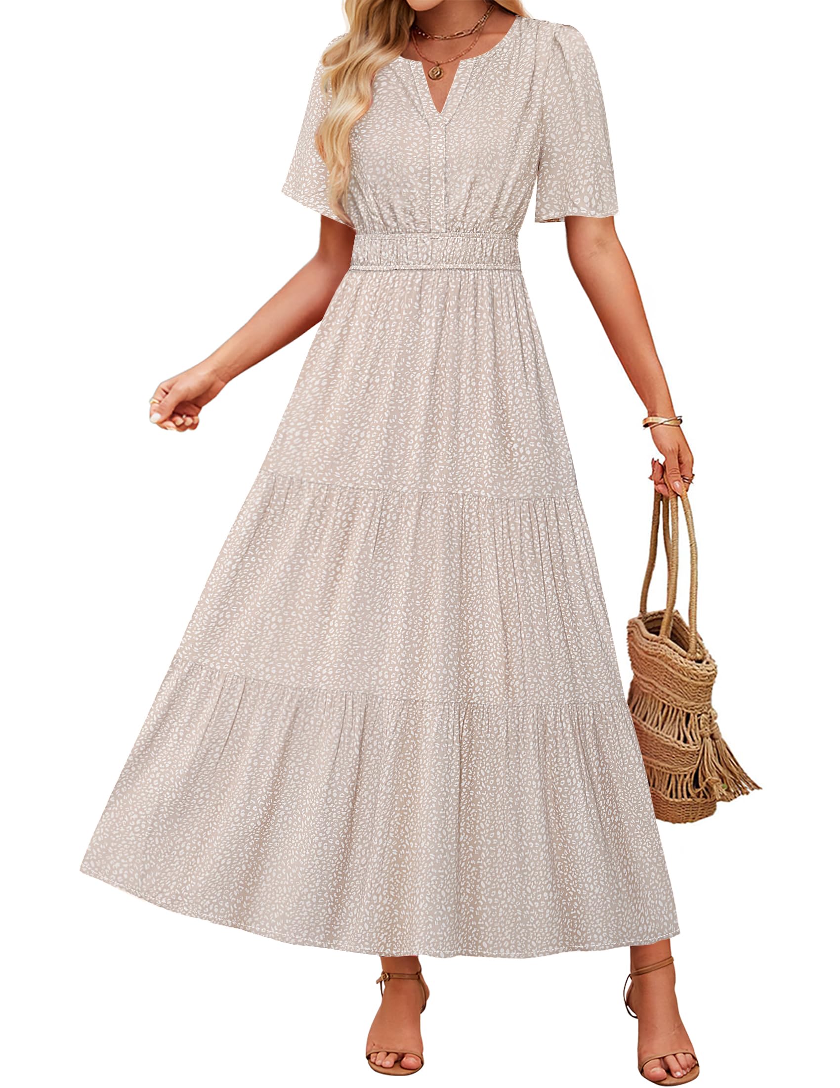 ZESICA Floral Boho Maxi Dress