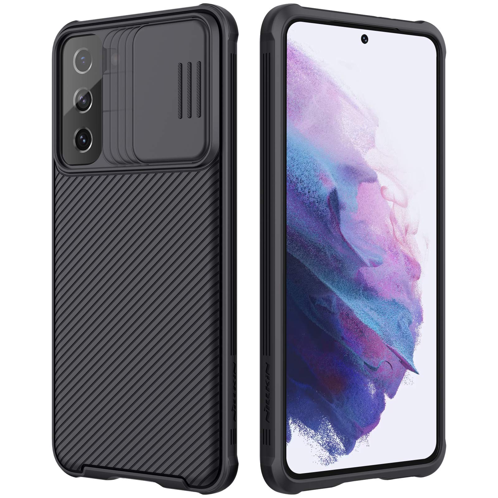 Nillkin Camshield Pro Samsung S21 Plus Case, [Built-in Lens Protector] Drop Protection Case for Samsung S21 Plus Camera Protector Samsung S21 Plus PC and TPU Protective Phone Case 6.7''(Black)