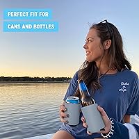 Vista 4 de Fundas para enfriadores de latas de cerveza en blanco (paquete de 30) Fundas suaves y aisladas para latas de cerveza - Compatibles con HTV, fundas