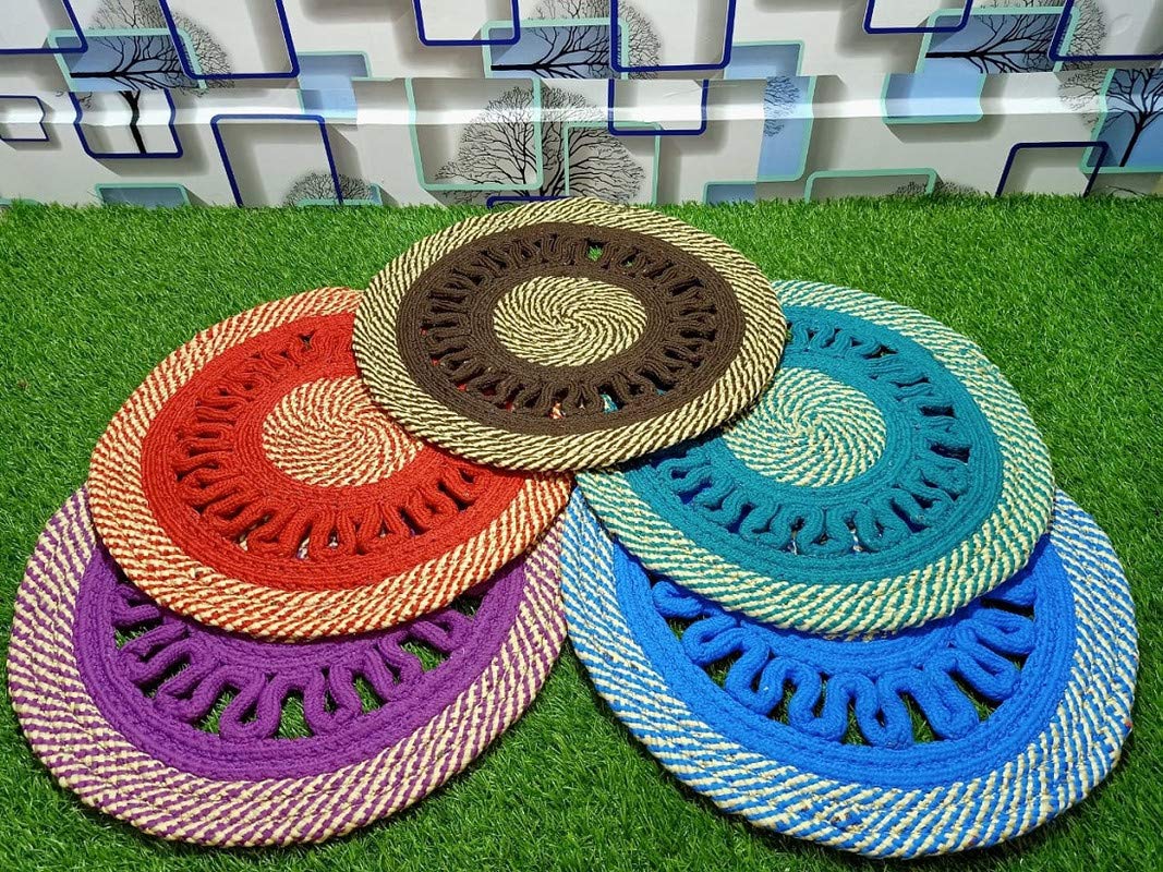 Buy Fresh Zone® Polyester Door Mats & Bathmats Size 40x40 CM Set of 5