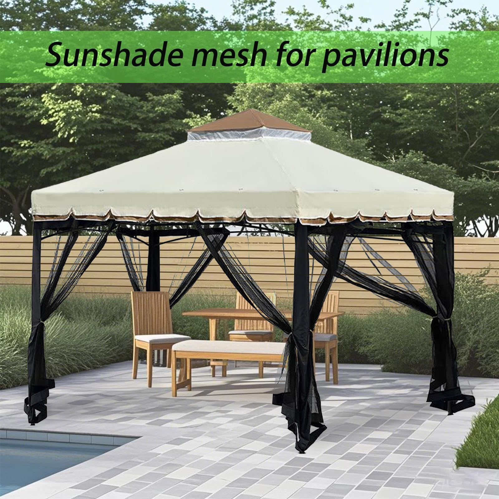 Filet De Canopée pour Patio Pare-Anti-moucherons ventilé Anti-UV