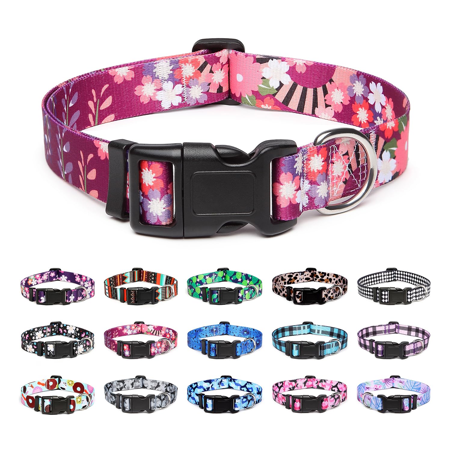 Mercano Collar ajustable para perro, patrones de diseño especial, nailon suave, cómodo y duradero, para perros pequeños, medianos y grandes (S, oro étnico) — view 38