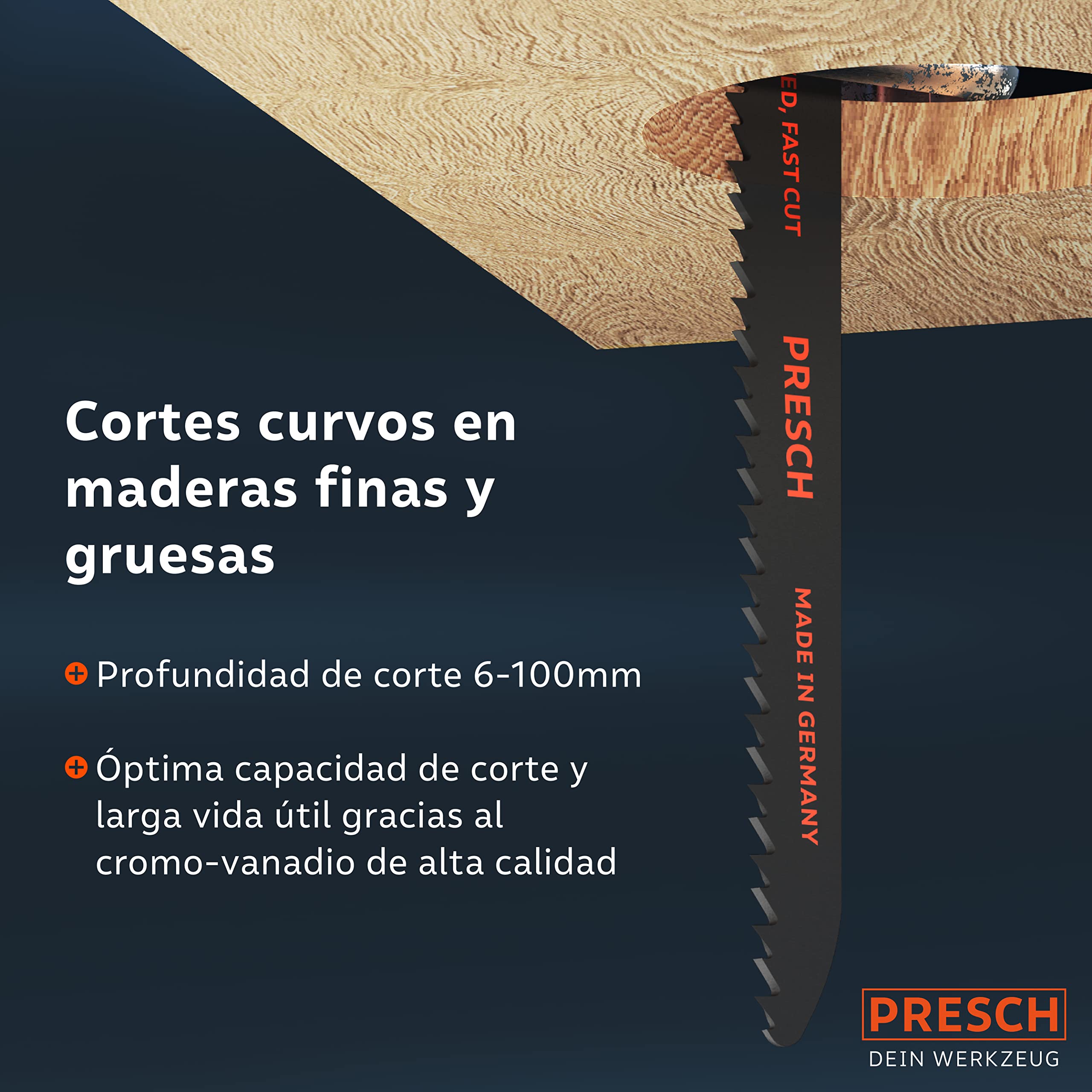 Presch Juego de sierras de sable para madera, metal y acero inoxidable 15 piezas - Juego completo de sierras de sable para cualquier aplicación, incluida la caja - Hojas Sierra Sable