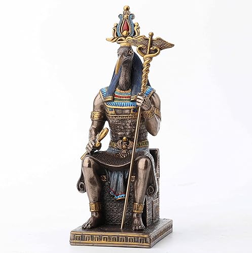 Miniatura 3 de Veronese Design 9 14 pulgadas Thoth Egipcio Dios de la Sabiduría Resina Fundida en Frío Brozne Estatua Decoración del Hogar