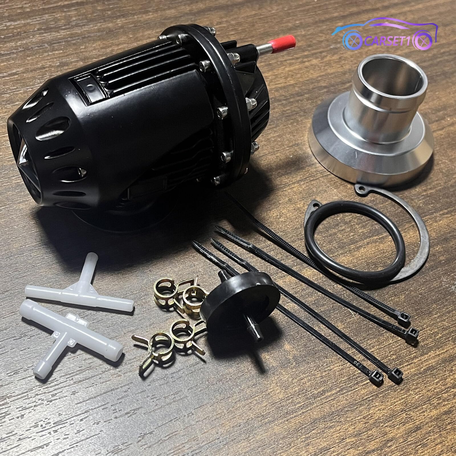 HKS4 SQV4 SSQV IV aluminiowy turbo zawór dmuchawy z adapterem bezpośredniego dopasowania, czarny
