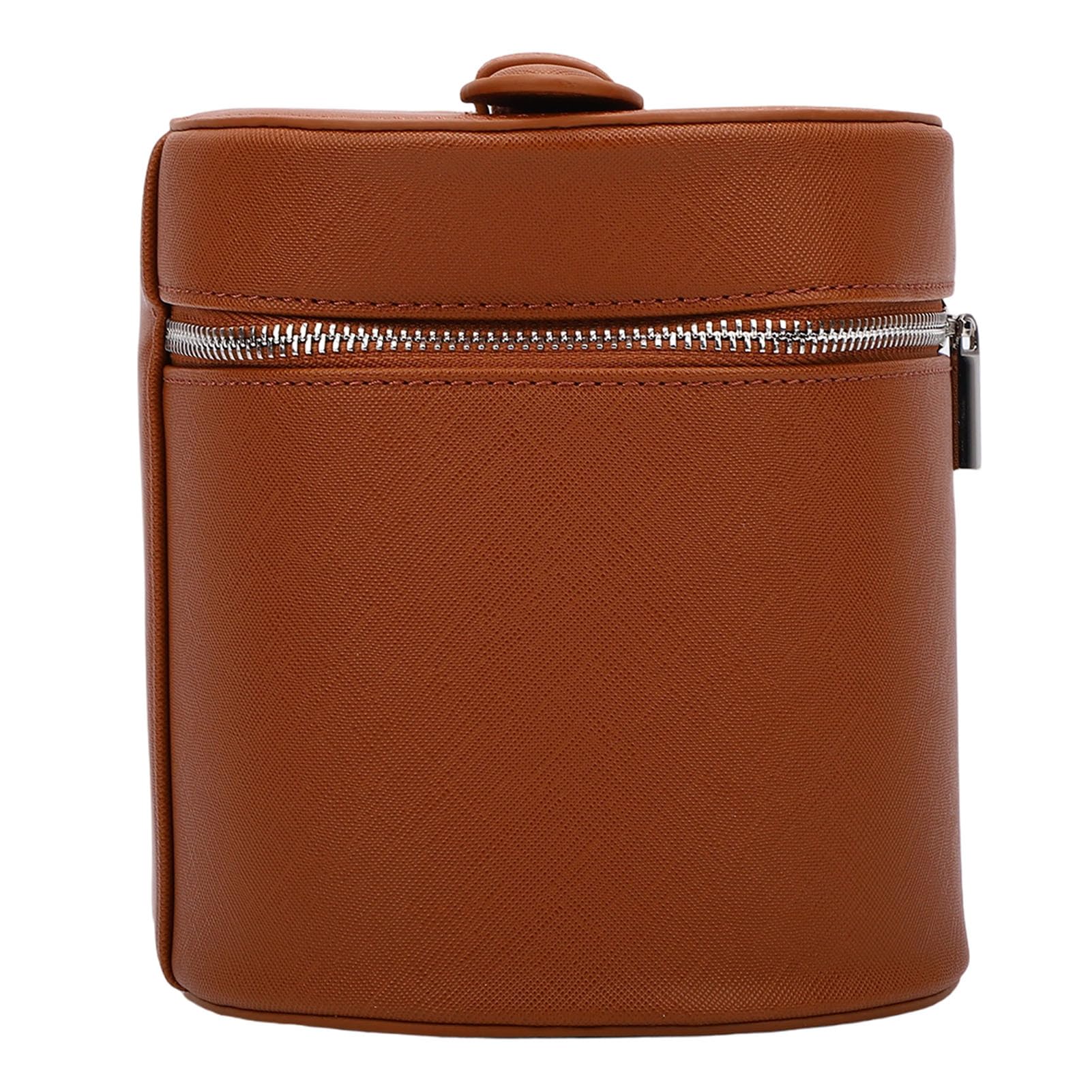Focket Borsa Toilette Viaggio, Organizer per Trucco in Pelle PU (Marrone