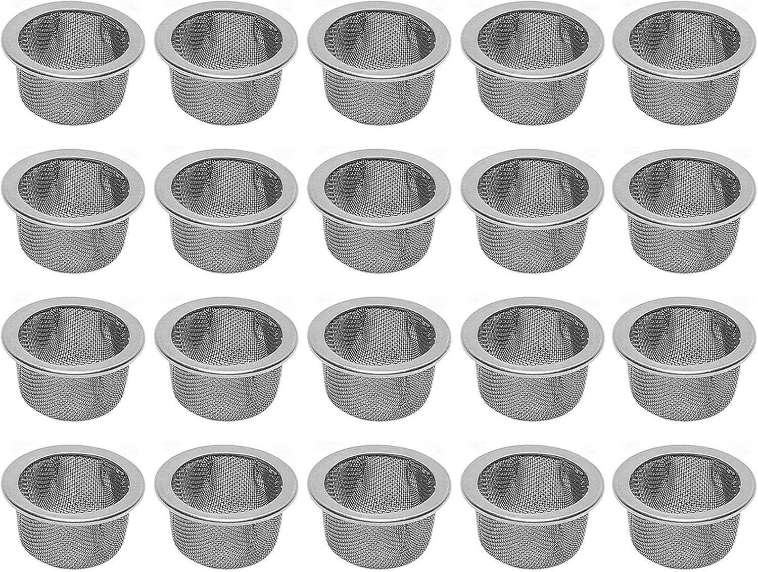 Stainless Steel Pipe Screen Filters 20 Pack of Mesh Bowl Filters for Enhanced Airflow and Filtration