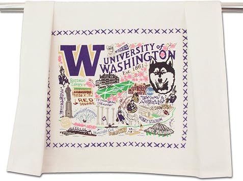 Catstudio University of Washington Dish Towel, Kitchen & Tea Towel | Collegiate Kitchen Towel - Original Artwork - Tea Towel for Home, Bar, Alumni, Acceptance & Graduation Gifts