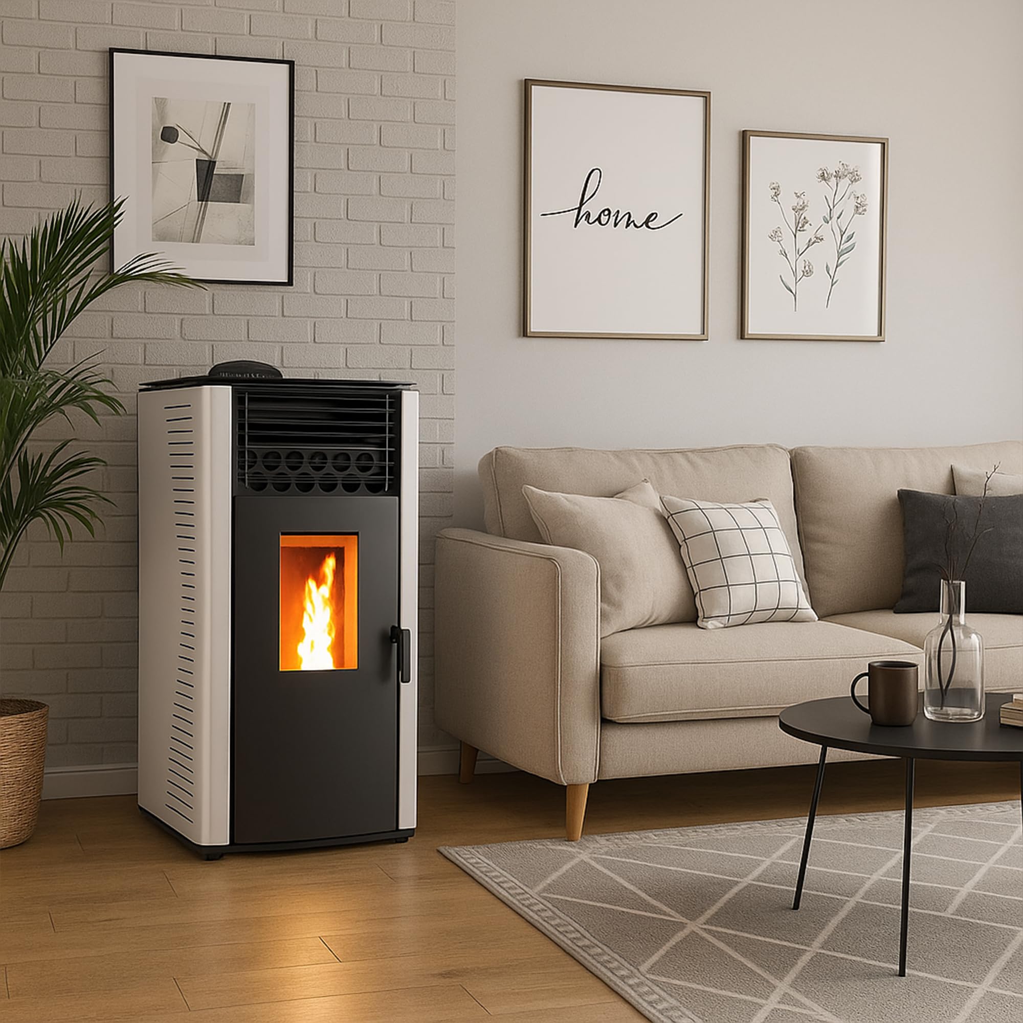Anita piec na pellet 12 kW Biały Sannover