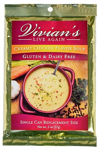 Mezcla de crema de pollo y salsa sin gluten, sin lácteos, estable en el estante y mezcla en polvo por Vivian's Live Again