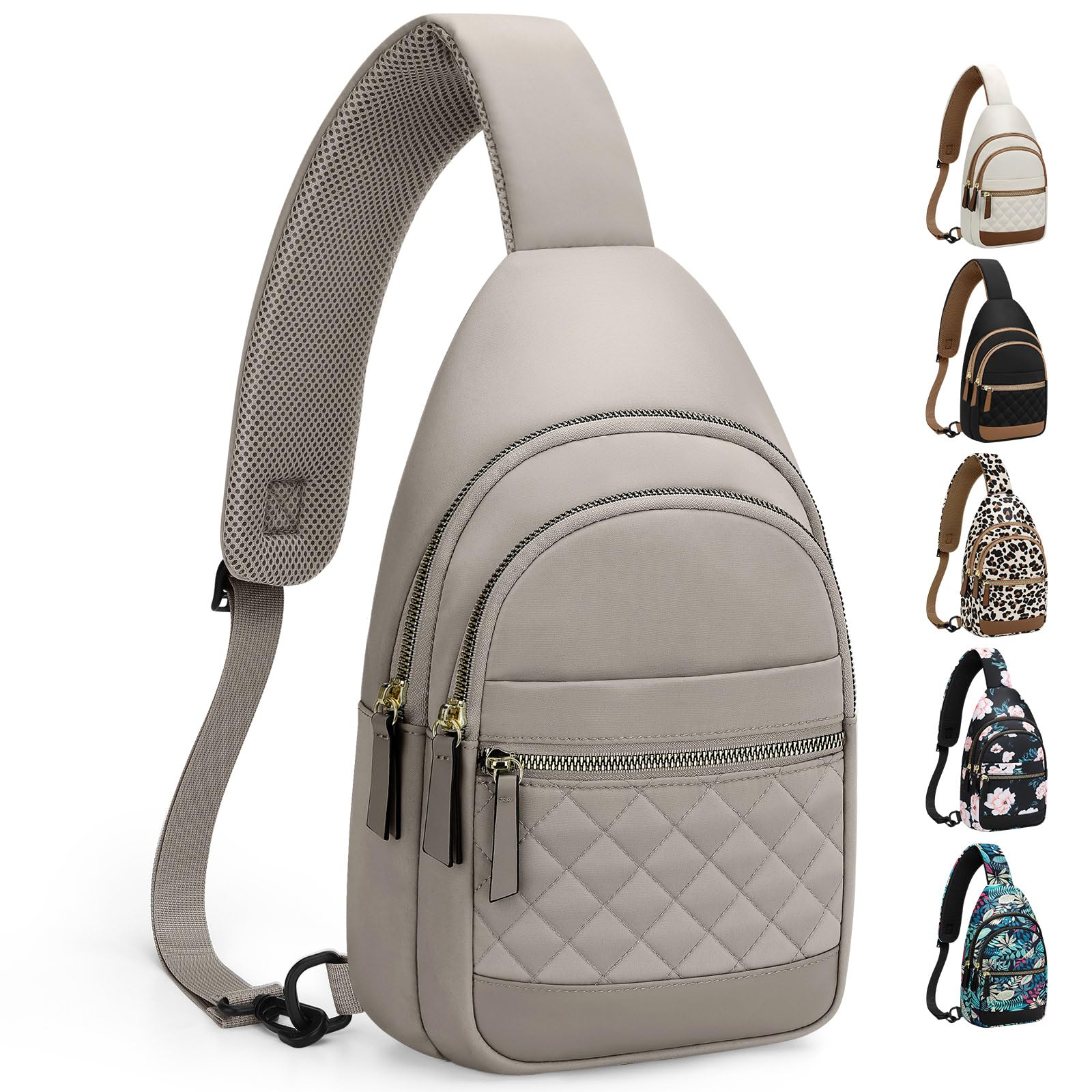 Capolo Sling Bag for Women Men Waterproof Crossbody Bags for Women Trendy Casual Fanny Pack with Convertible Shoulder Strap Chest Bag for Travel