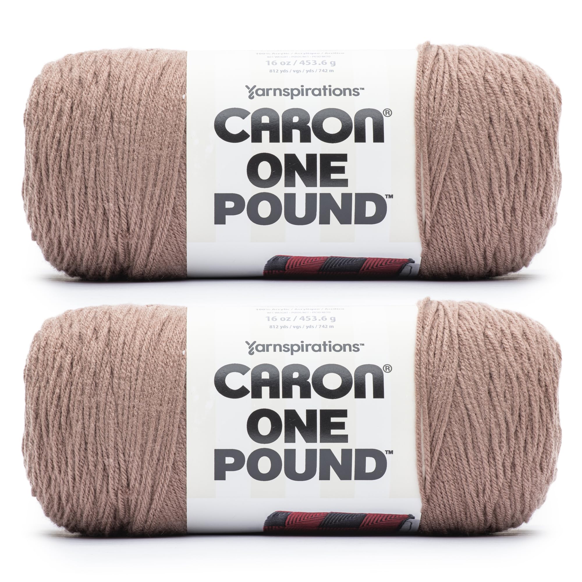 CaronOne Pound Yarn, Truffle 2 Pack