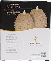 Vista 31 de Luminara Pinecone - Velas sin llama, con acabado marrón tiza, figuras de cono de pino, velas LED sin perfume, funcionan con pilas, con temporizador
