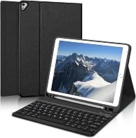 SENGBIRCH iPad 9.7" Tok Francia AZERTY Bluetooth Billentyűzettel - Kompatibilis iPad 6, 5, Pro 9.7, Air 2, Air Modellekkel, Levehető, Automa 1