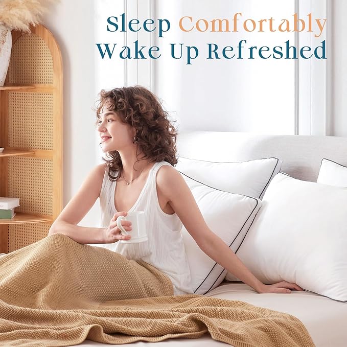 Set 2 Almohadas Queen Relleno Alternativo de Pluma miniatura 4