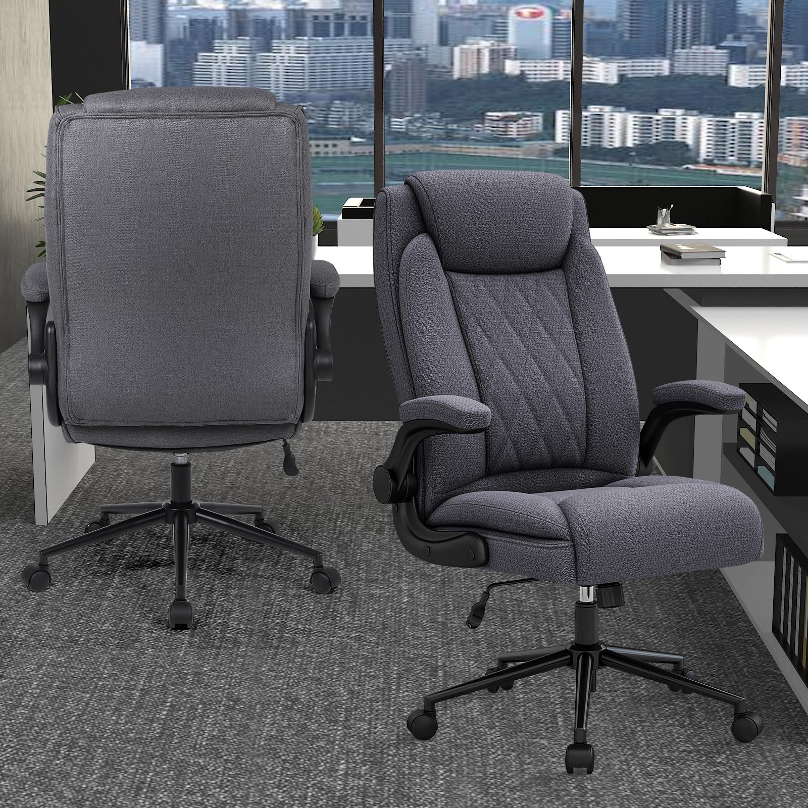 Youhauchair Bürostuhl Ergonomisch, Dunkelgrau