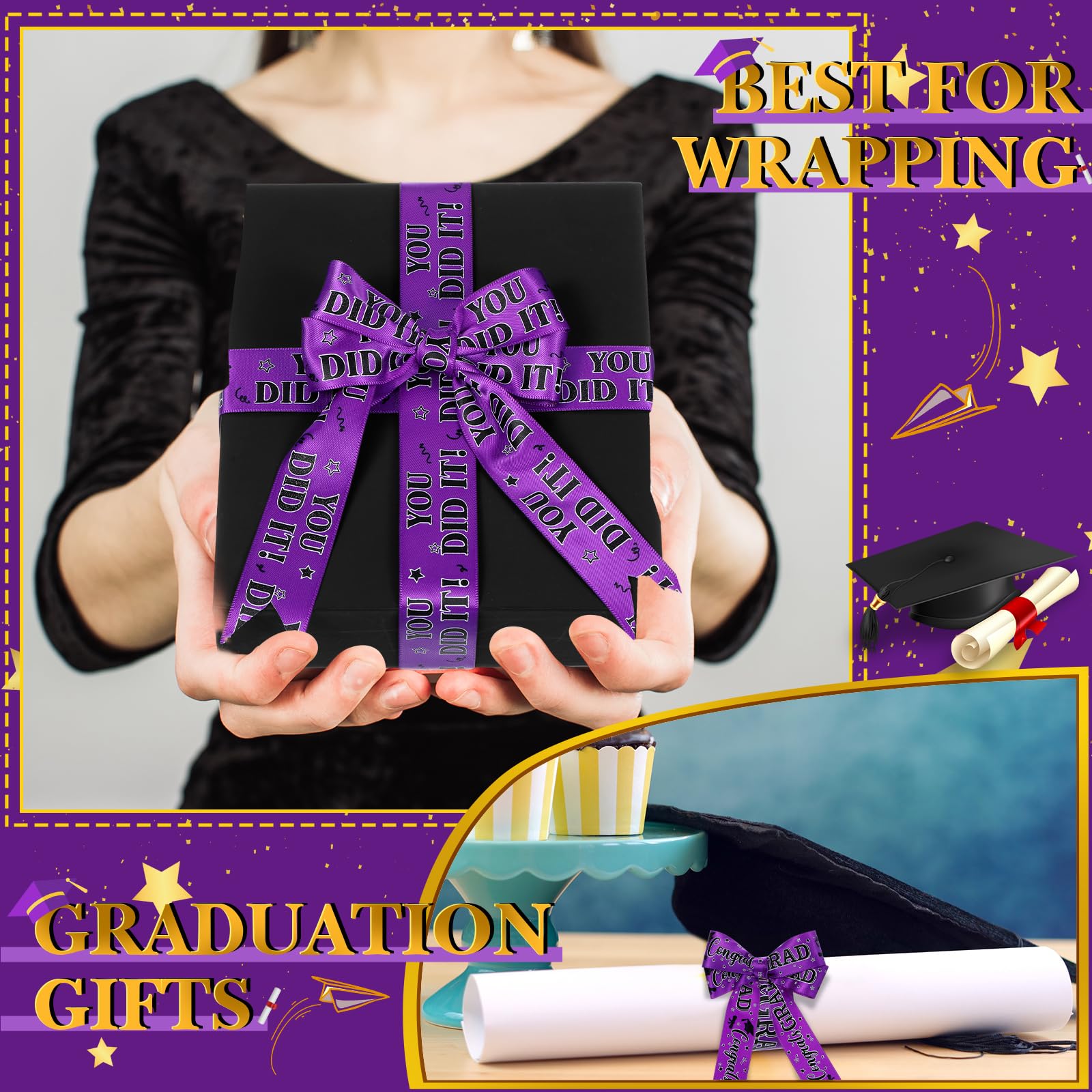 Snapklik.com : Moukeren 3 Roll Class Of 2024 Graduation Ribbon ...