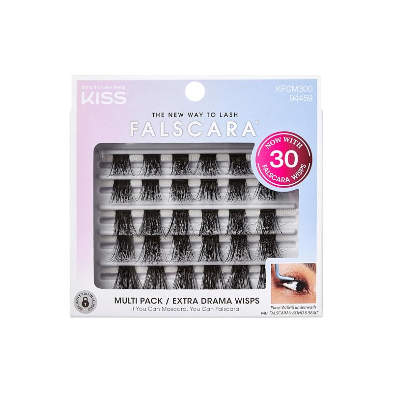 FALSCARA Kit de Cílios Postiços em Clusters Ultra Glam 18 mm–20 mm, Pacote com 30 unidades