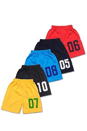 T2F Boys Cotton Shorts (Pack of5)