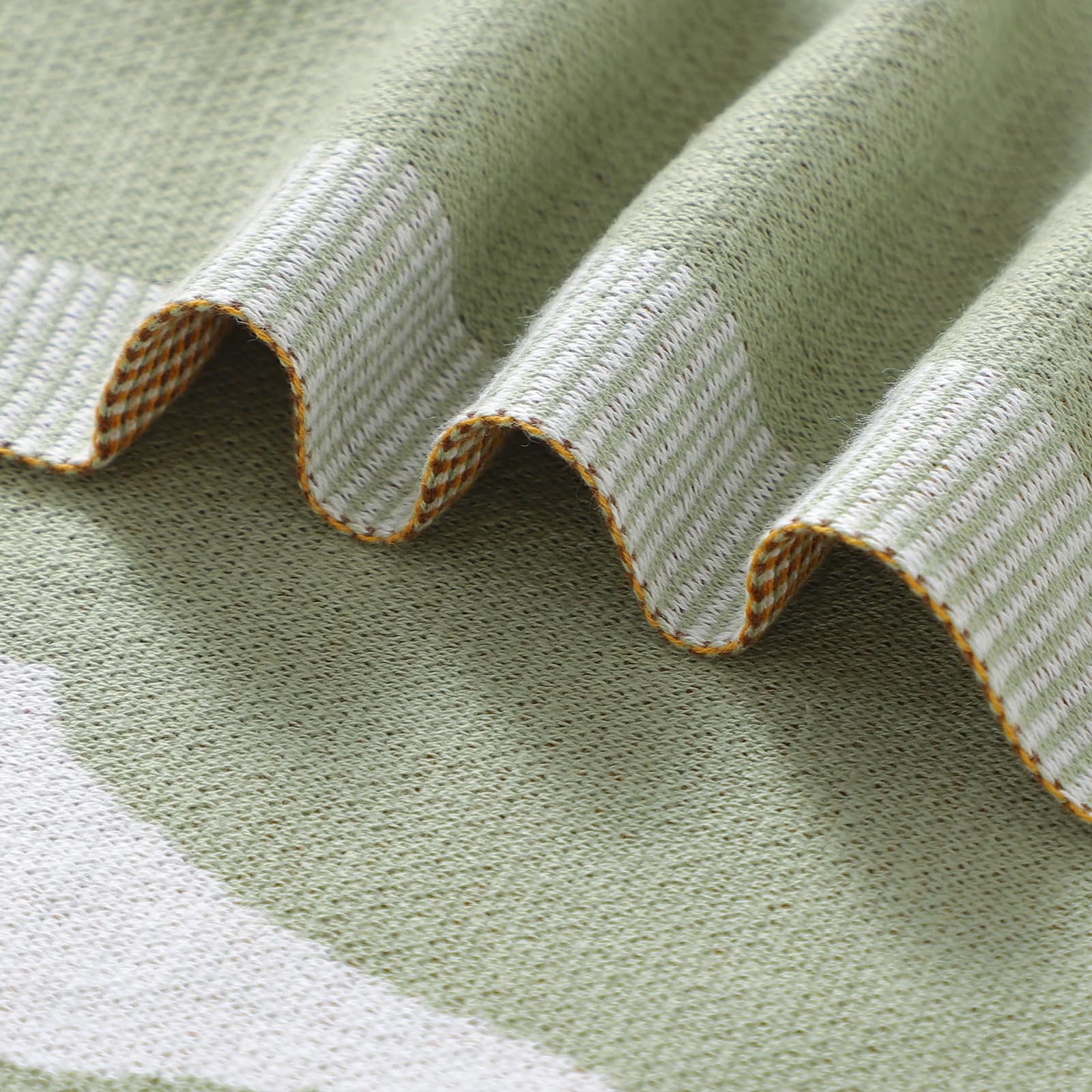 Babydecke aus 100% Baumwolle gestrickte weiche Decke für Neugeborene mit schönen Zebra, 100 x 80 cm (grün-goose)