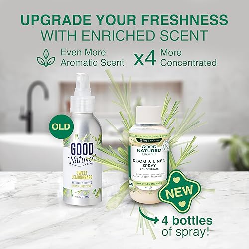 Miniatura 2 de Good Natured Brand Room & Linen - Concentrado en aerosol + botella de 16 onzas, ambientador de aceite esencial, niebla para cama y almohada, sin