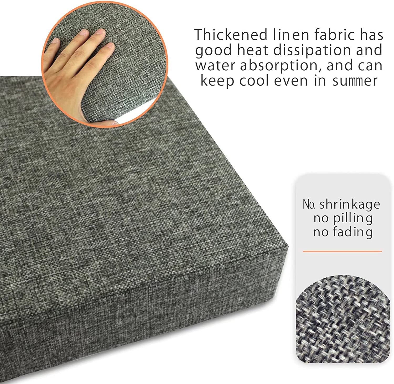 Cuscino impermeabile per panca da giardino, 100 x 45 x 5 cm e 160 x 45 x 5 cm, comodo e resistente alle intemperie, per mobili da giardino e decorazioni, ideale per uso esterno