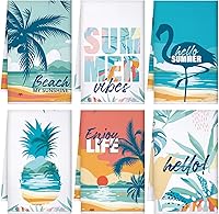 Vista 23 de Sratte 6 piezas de toallas de cocina navideñas, toallas de mano de muñecos de nieve de invierno, toallas absorbentes de árbol de Navidad y renos