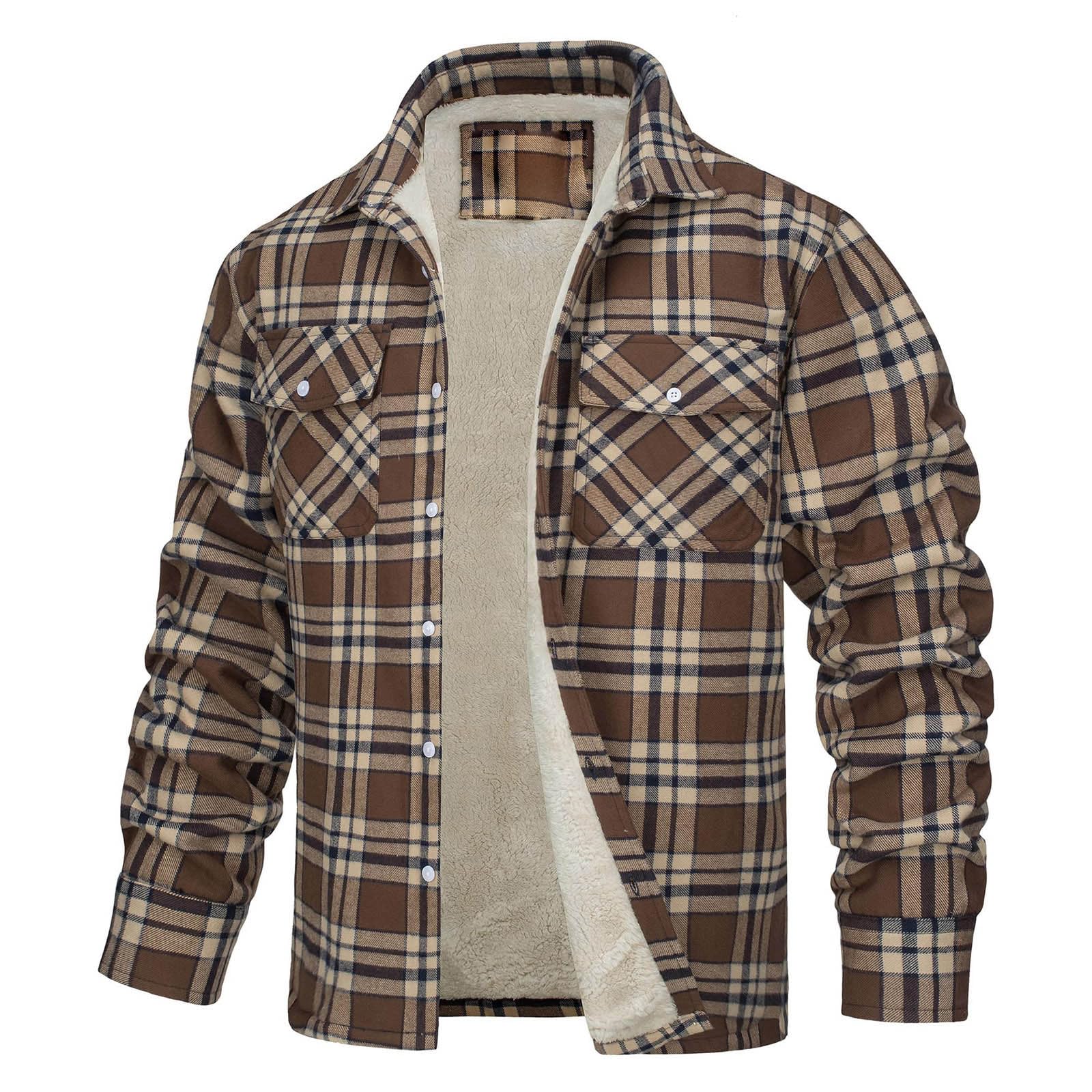Veste de bûcheron doublée pour homme, veste de travail à carreaux, veste de travail pour homme, veste en flanelle sherpa, veste de bûcheron, veste de trekking, veste thermique, veste thermique