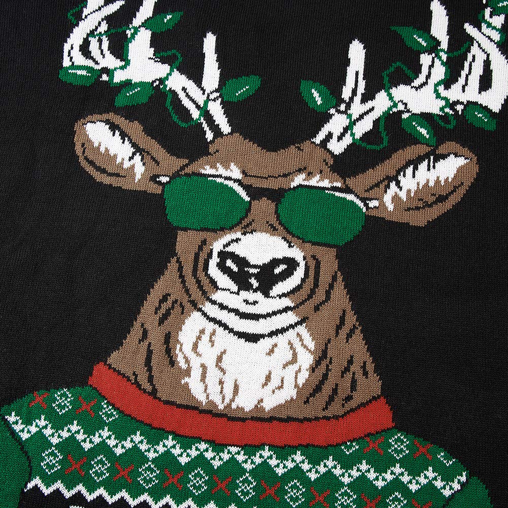 Weihnachtspullover Led Herren Lustig Weihnachtspulli Damen Strickpullover Xmas Pullover Ugly Christmas Sweater Jumper S-2XL