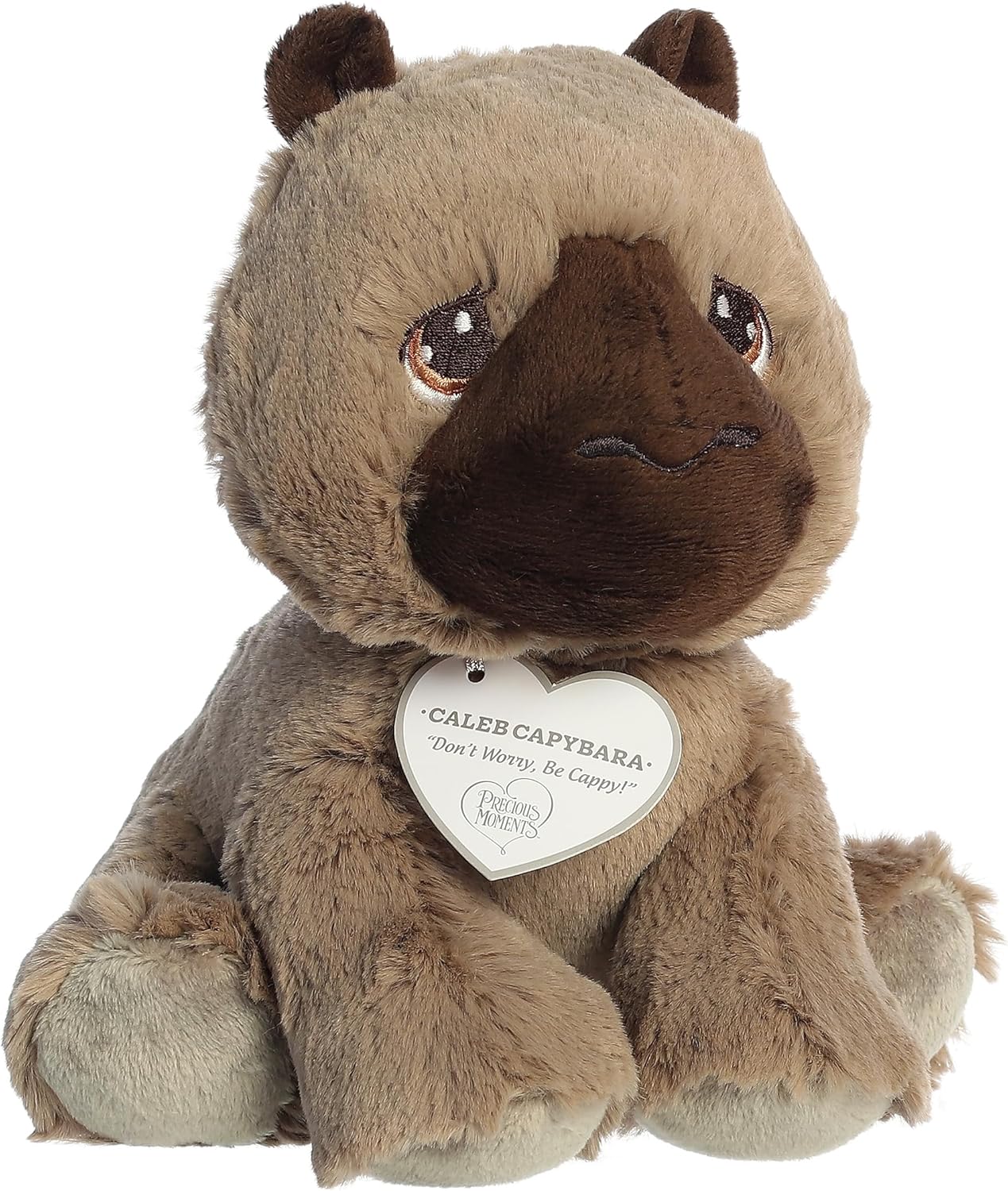 Aurora® Adorable Precious Moments™ Caleb Capybara Stuffed Animal - Heartwarming Toy for Comforting Children - for Sentimental Gifts, Birthdays, and Adults - Brown 7 Inches