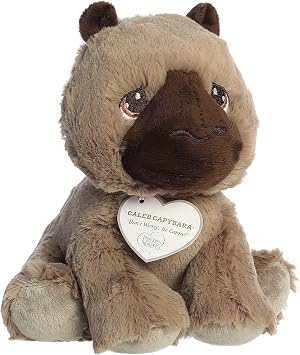 Aurora Adorable Precious MomentsTM Caleb Capybara Stuffed Animal - Heartwarming Toy for Comforting Children - for Sentimental Gifts, Birthdays, and Adults - Brown 7 Inches