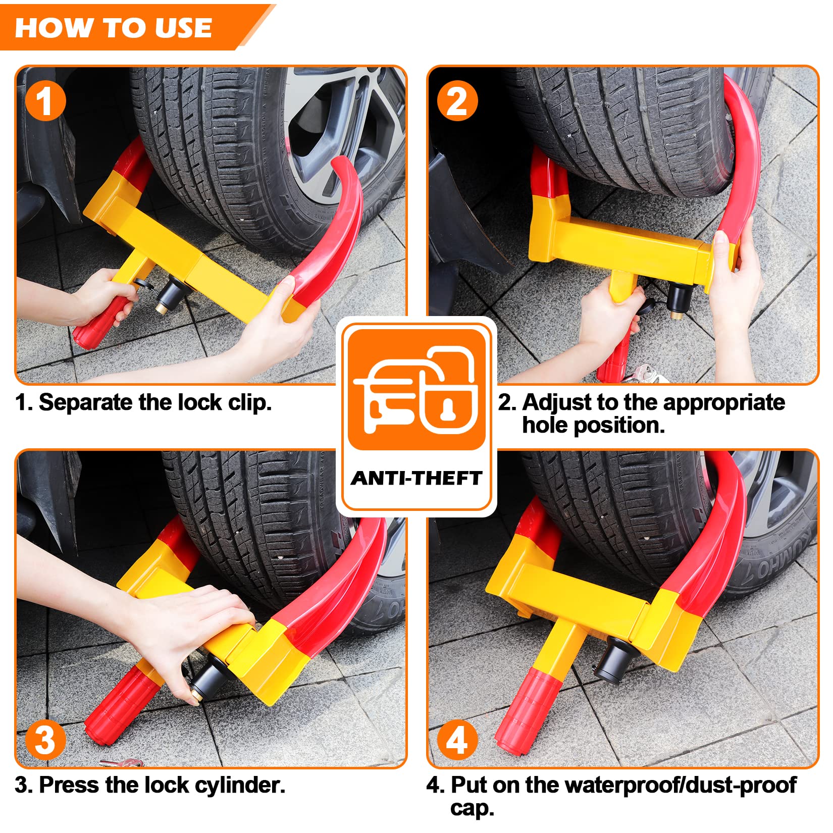 Snapklik.com : Lucosobie Trailer Wheel Lock - Specially Designed Car ...